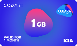 Lebara Data (KSA) - 1 GB - 1 Month
