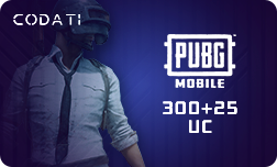 PUBG ($5) - 300+25 UC