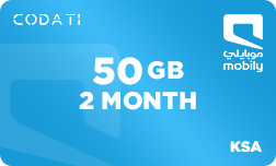 Mobily Data (KSA) - 50 GB - 2 Month