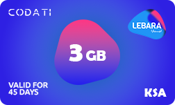 Lebara Data (KSA) - 3 GB - 45 Days
