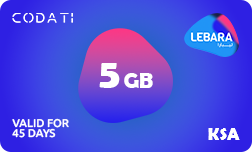 Lebara Data (KSA) - 5 GB - 45 Days