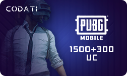 PUBG ($25) - 1500+300 UC